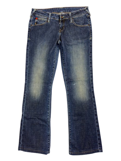 Evisu Baggy Frauen denim Jeans 2000s look