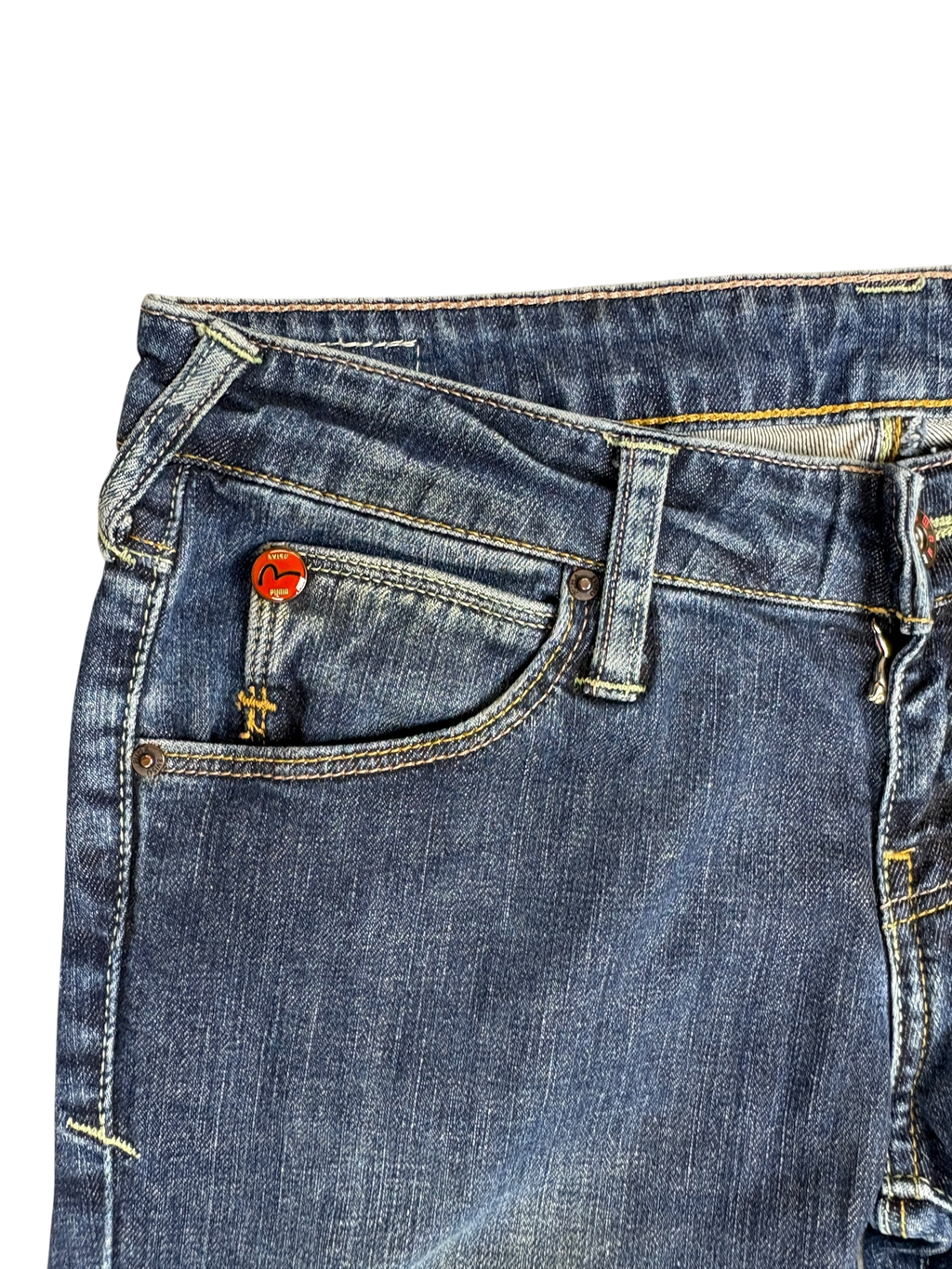 Evisu Baggy Frauen denim Jeans 2000s look