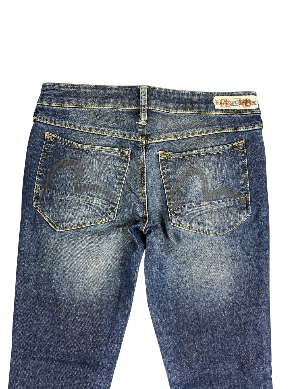 Evisu Baggy Frauen denim Jeans 2000s look