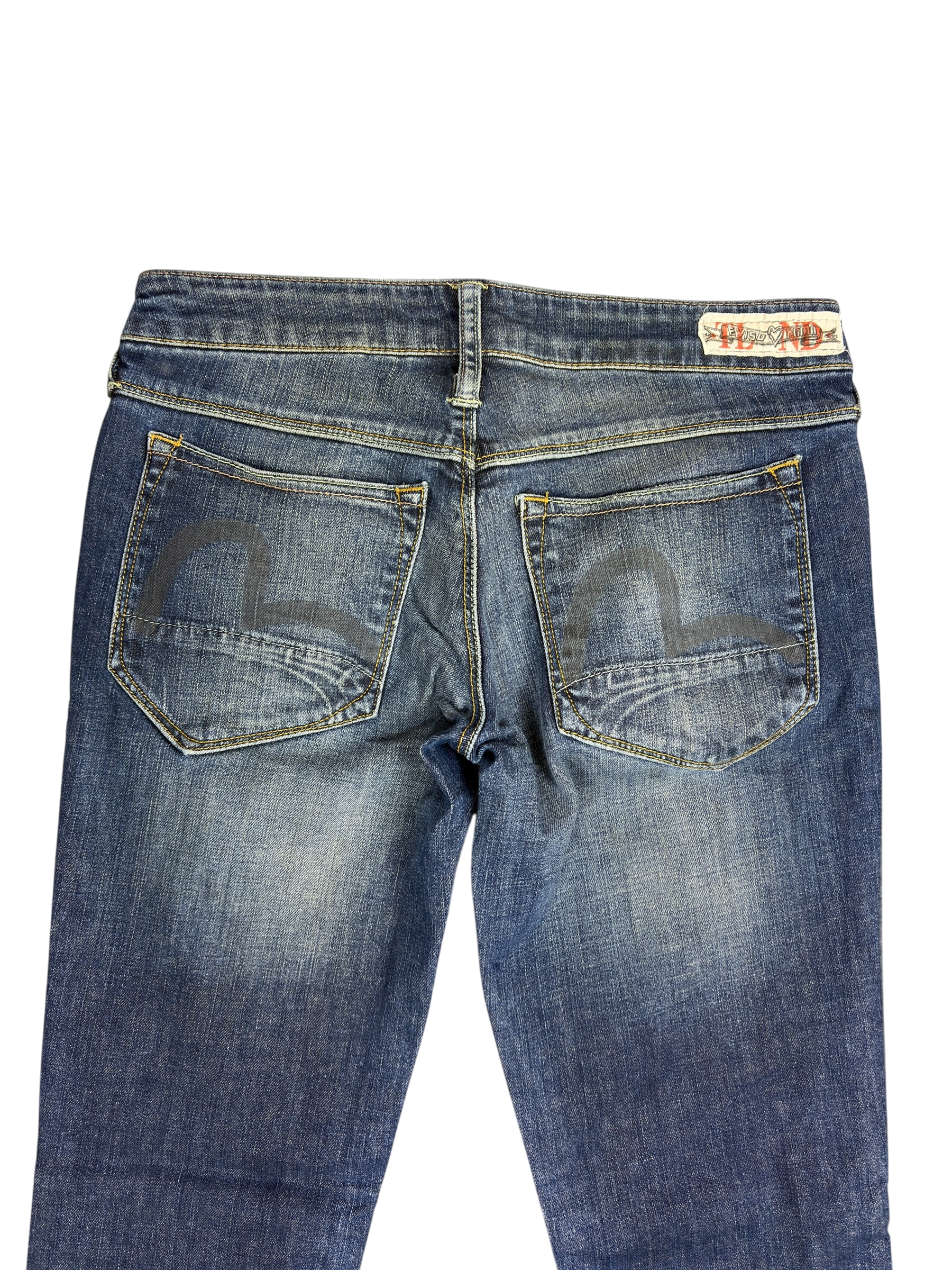 Evisu Baggy Frauen denim Jeans 2000s look