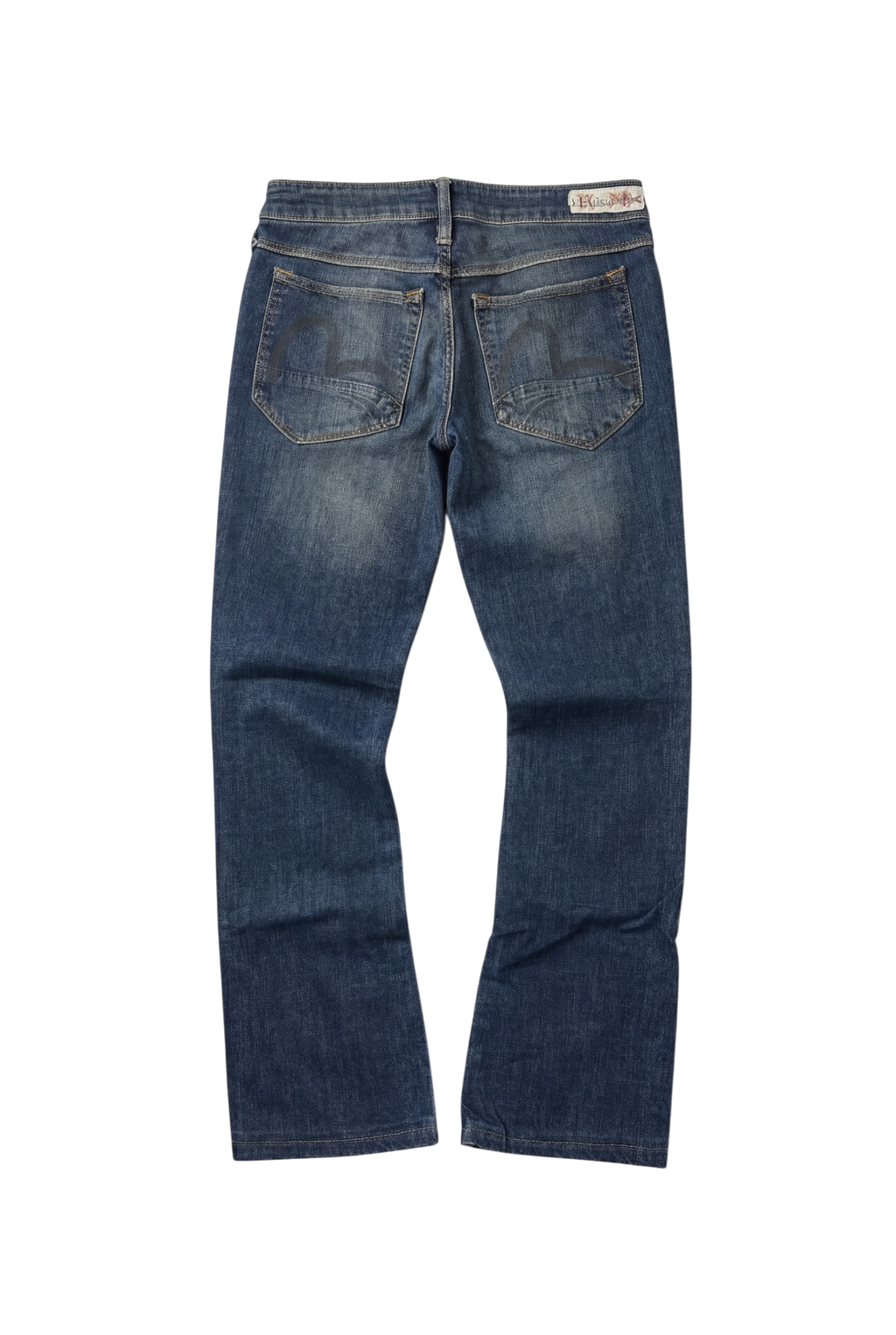 Evisu Baggy Frauen denim Jeans 2000s look