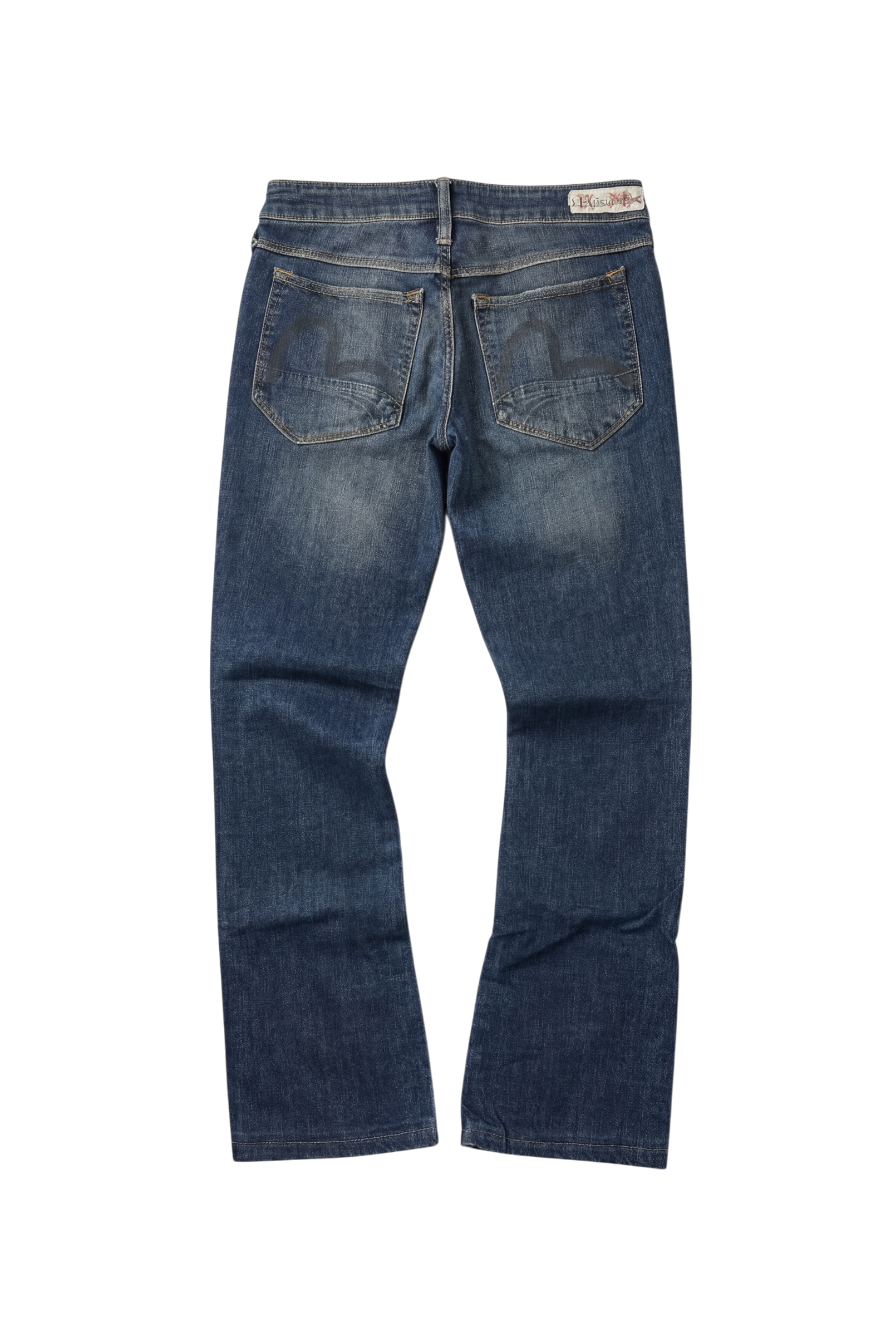Evisu Baggy Frauen denim Jeans 2000s look